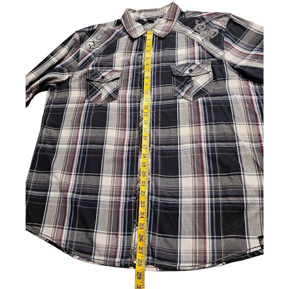 MK Machine Button Down Shirt Mens 2XL Long Sleeve Embroidered Rodeo Western - Picture 8 of 9